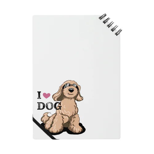 I LOVE DOG茶色のイケワン Notebook