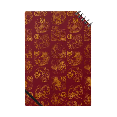 黄道十二星座全部のせ：赤 Notebook