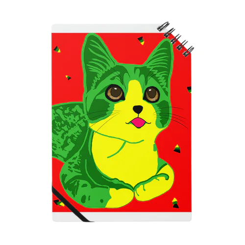 緑と黄色の赤い猫 ノート