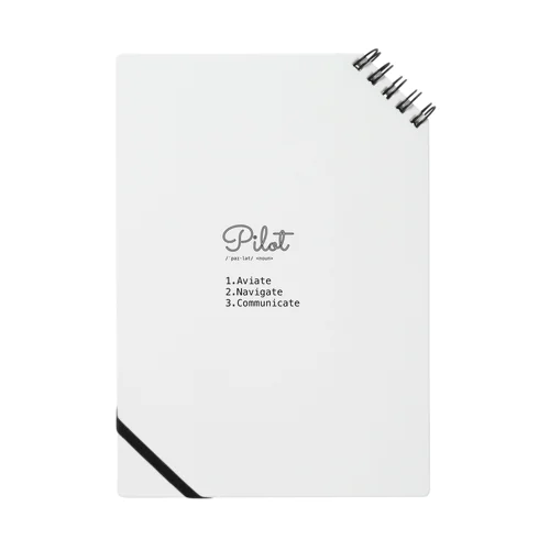 Pilot /ˈpaɪ·lət/ noun Notebook