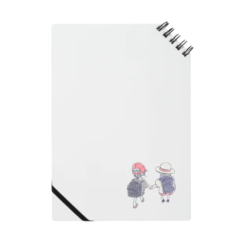 オリジナル　手を繋いで歩く幼い二人の女の子 Notebook