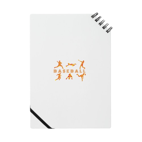 野球迷彩柄レッド系 Notebook