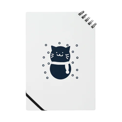 ブルーブラック猫ゆきだるま Notebook