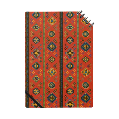 コーカサス絨毯・ストライプ（バーミリオン） Notebook