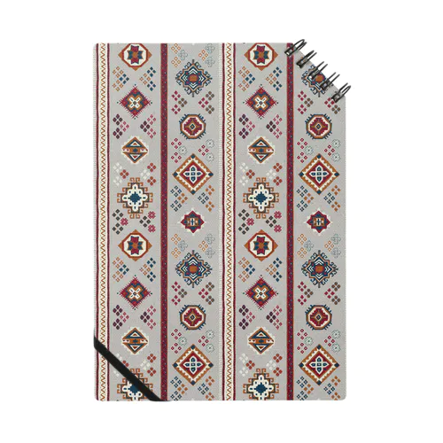 コーカサス絨毯・ストライプ（ホワイト） Notebook