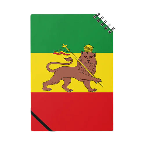 RASTAFARI LION FLAG-エチオピア帝国の国旗- Tシャツ Notebook