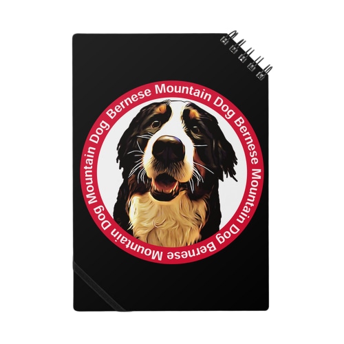 バーニーズマウンテンドッグ／Bernese Mountain Dog／ブラック／Black／001-02／ノート Notebook