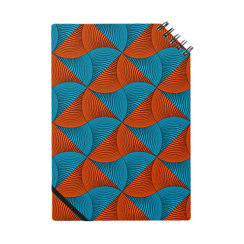 2 COLOR VINTAGE WAVE。 R/B Notebook