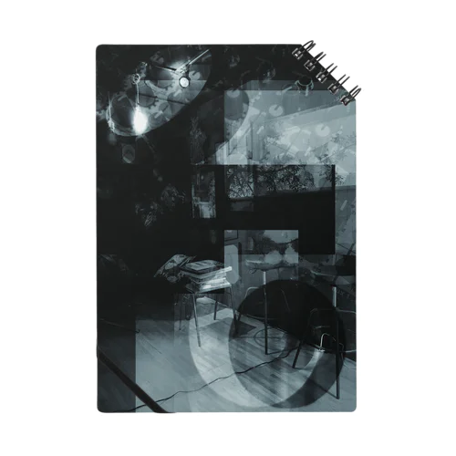 Black Abstract Image Notebook