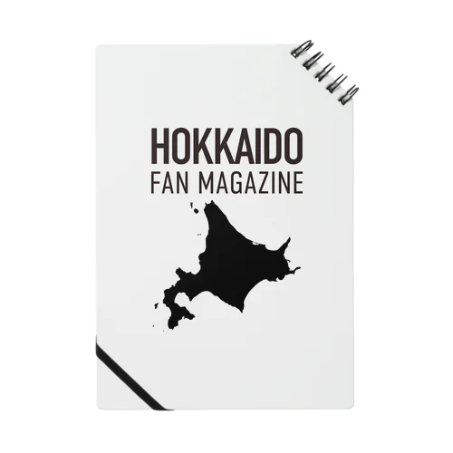 北海道ファンマガジン黒地図ロゴ Notebook