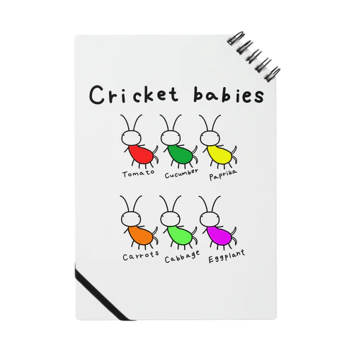 コオロギの赤ちゃん Cricket babies Notebook