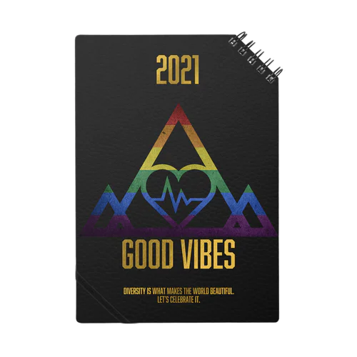 GOOD VIBES Pride Leatherette black 2021 Notebook