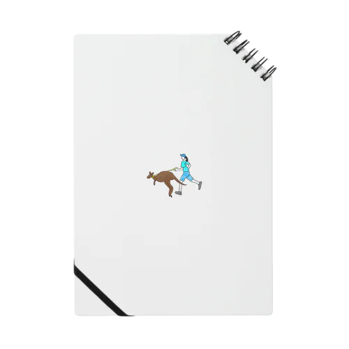 カンガルーとジョギングする人 Notebook