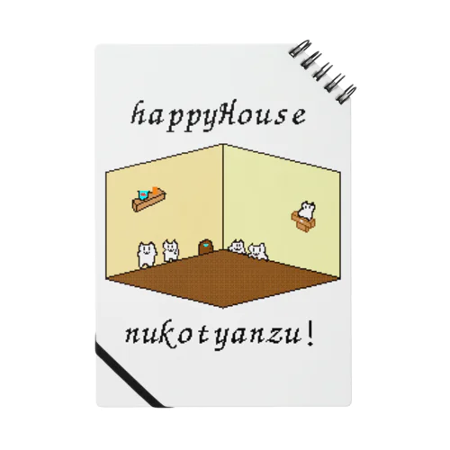 ぬこちゃんず　ドット　happyHouse Notebook