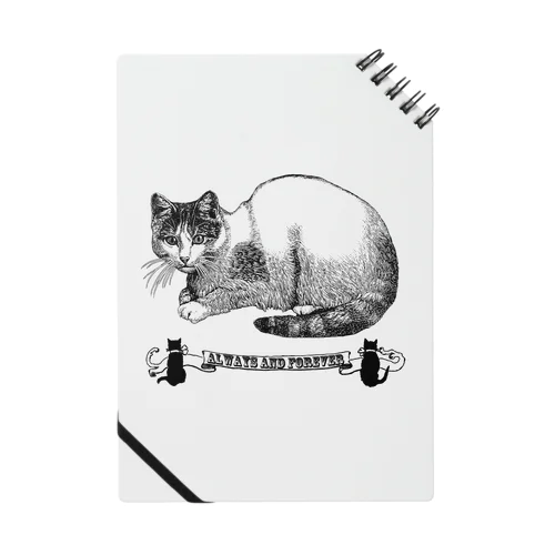 『Always and Forever いつも、ずっと』さば白 きじ白 猫ちゃん Donation Notebook