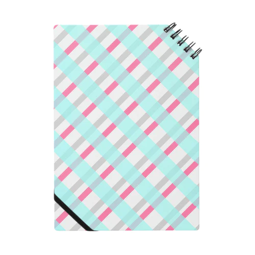 Plaid_pink・blue Notebook