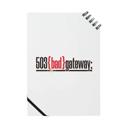 503 bad gateway ロゴ（ブラック） Notebook