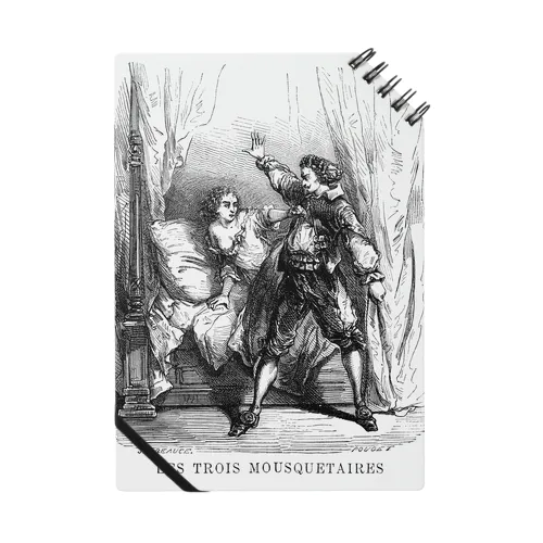 大デュマ『三銃士』初版本(1844年）より悪女ミレディとシェフィールド男爵ウィンター卿 Notebook