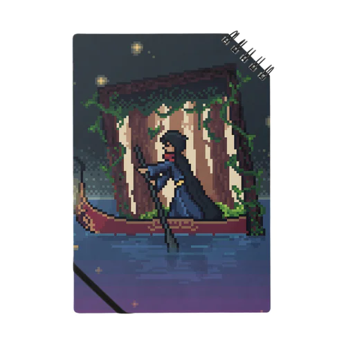 深夜に旅立つ魔法使い-ドット絵・ピクセルアート Notebook