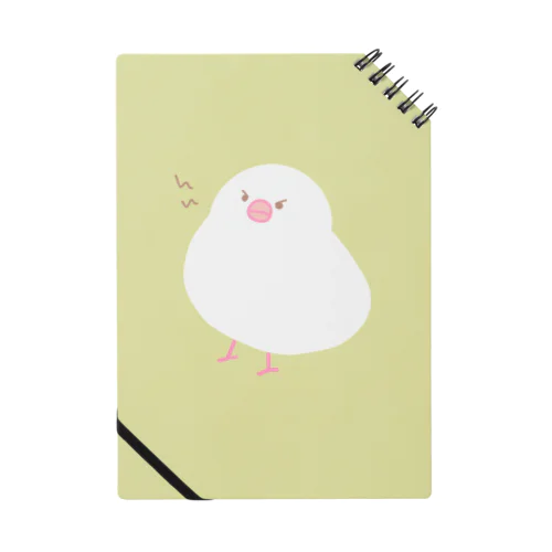 ちょっと怒り気味な白文鳥 Notebook