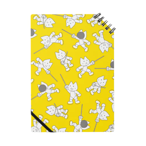  フェンシング ヤマダネコ（黄色） Notebook