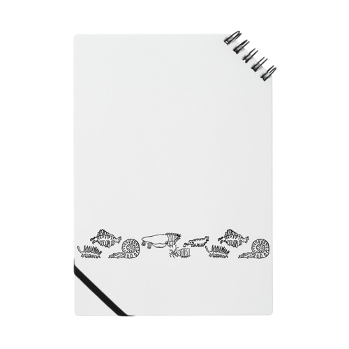 長く並ぶ古代生物 Notebook