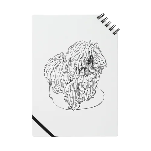 かしこいプーリー犬　3さい、立ちました。puli illustration  ノート