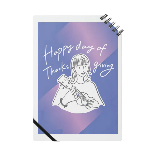 Happy day of thanks giving 全面カラー Notebook