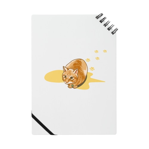 茶トラ猫　黄色 Notebook