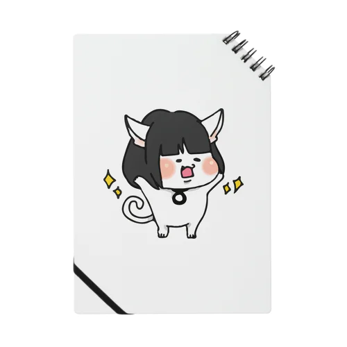 おかっぱ猫ぶんちゃん（白） Notebook