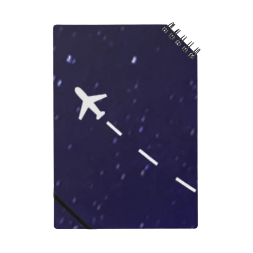 jet stream GALAXY 夜の飛行機星空 Notebook