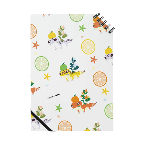 レオパと柑橘類【斜めパターン】 Notebook