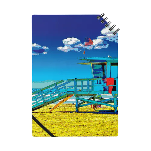 アメリカ ベニスビーチのライフガードステーション Notebook