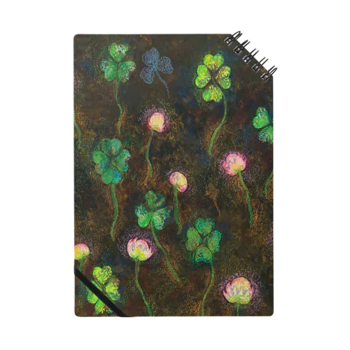 ピンクの花のクローバー Notebook