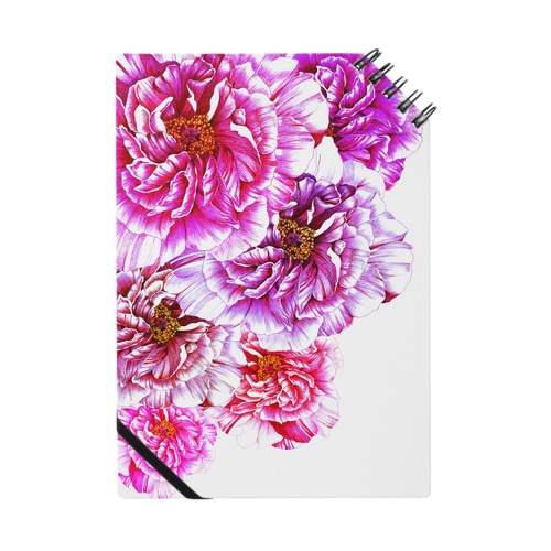 ボールペン画「牡丹」 Notebook