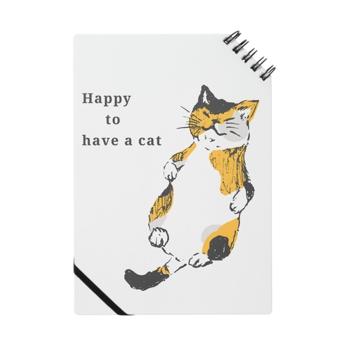 三毛猫のび～る a カラー Notebook