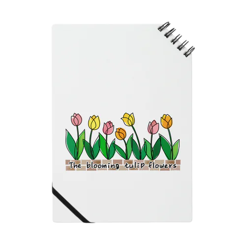 The blooming tulip flowers Notebook