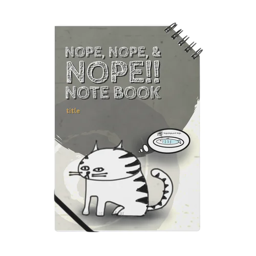 N,N,&n まじめぬこ ボールドホワイト Notebook