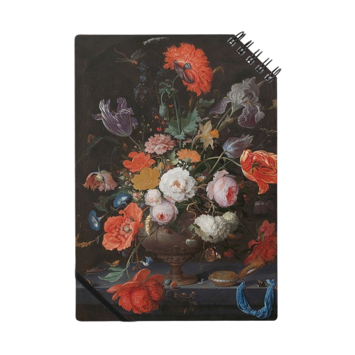 Still life with flowers and a watch Notebook