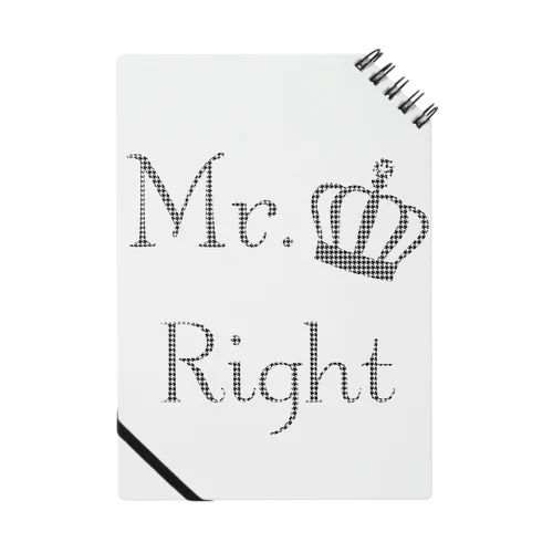 おしゃれな千鳥柄ファッションMr.Right Notebook