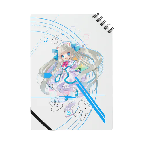 Optical fiber girl White Notebook