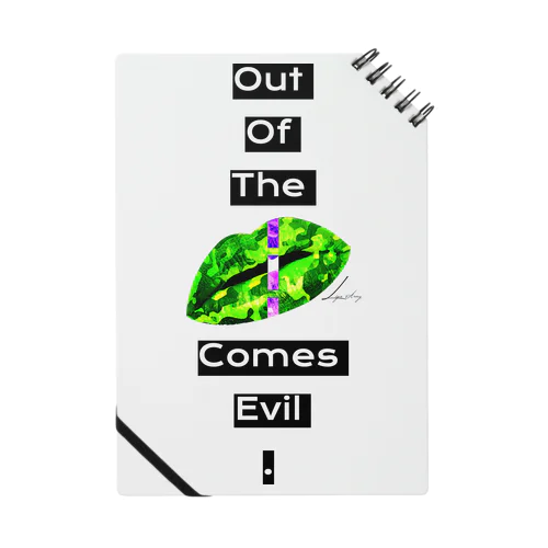 Out Of The Mouth Comes evil. white3 Notebook