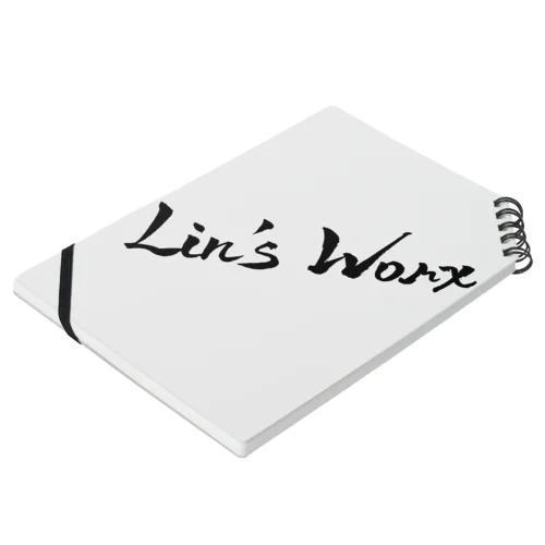 Lin's Worx（黒字_ナナメ） ノート