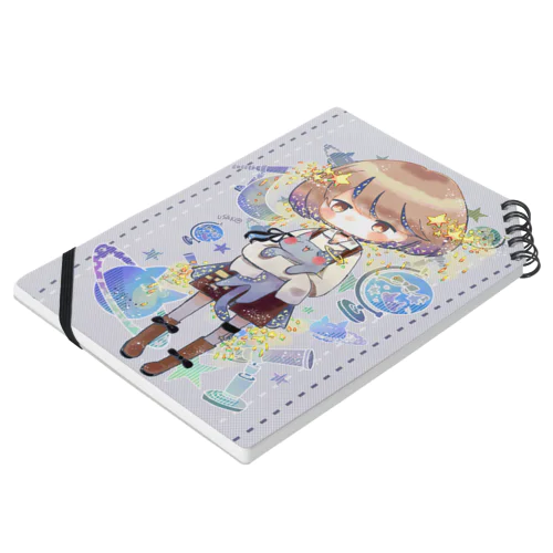 星の女の子　背景付き Notebook