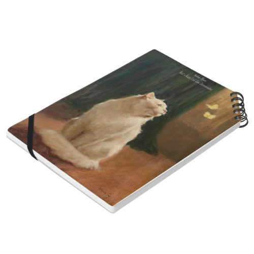 アルトゥール・ヘイヤー　Weiße Katze Und Zwei Zitronenfalter Notebook