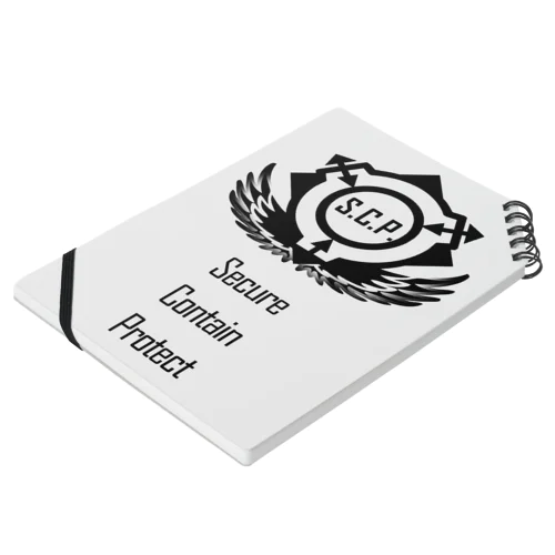 SCP財団ロゴグッズ-逆向き翼黒[SCP Foundation] Notebook