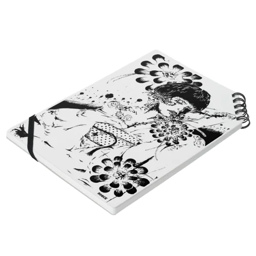 ronceグッズ　Blackプリント Notebook