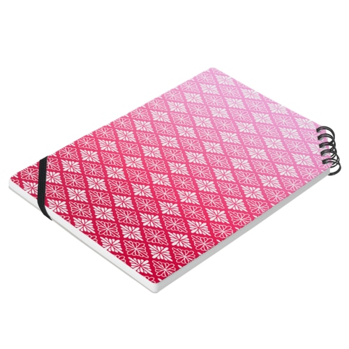 きまぐれWa風「花+菱」_紅（ベニ） Notebook