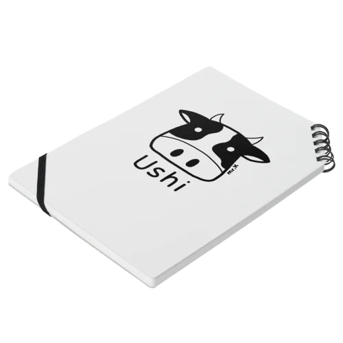 Ushi (牛) 黒デザイン Notebook
