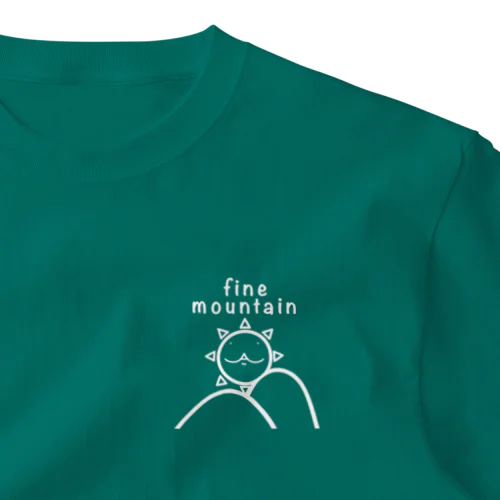 fine mountain outdoor 白ヌキ ワンポイントTシャツ